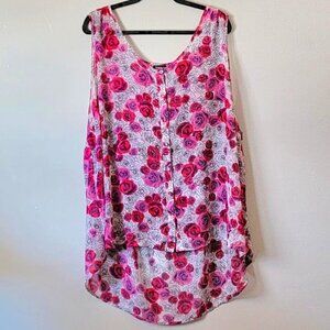 Torrid Sleeveless High-Low Floral Blouse | Size 4 (26W)